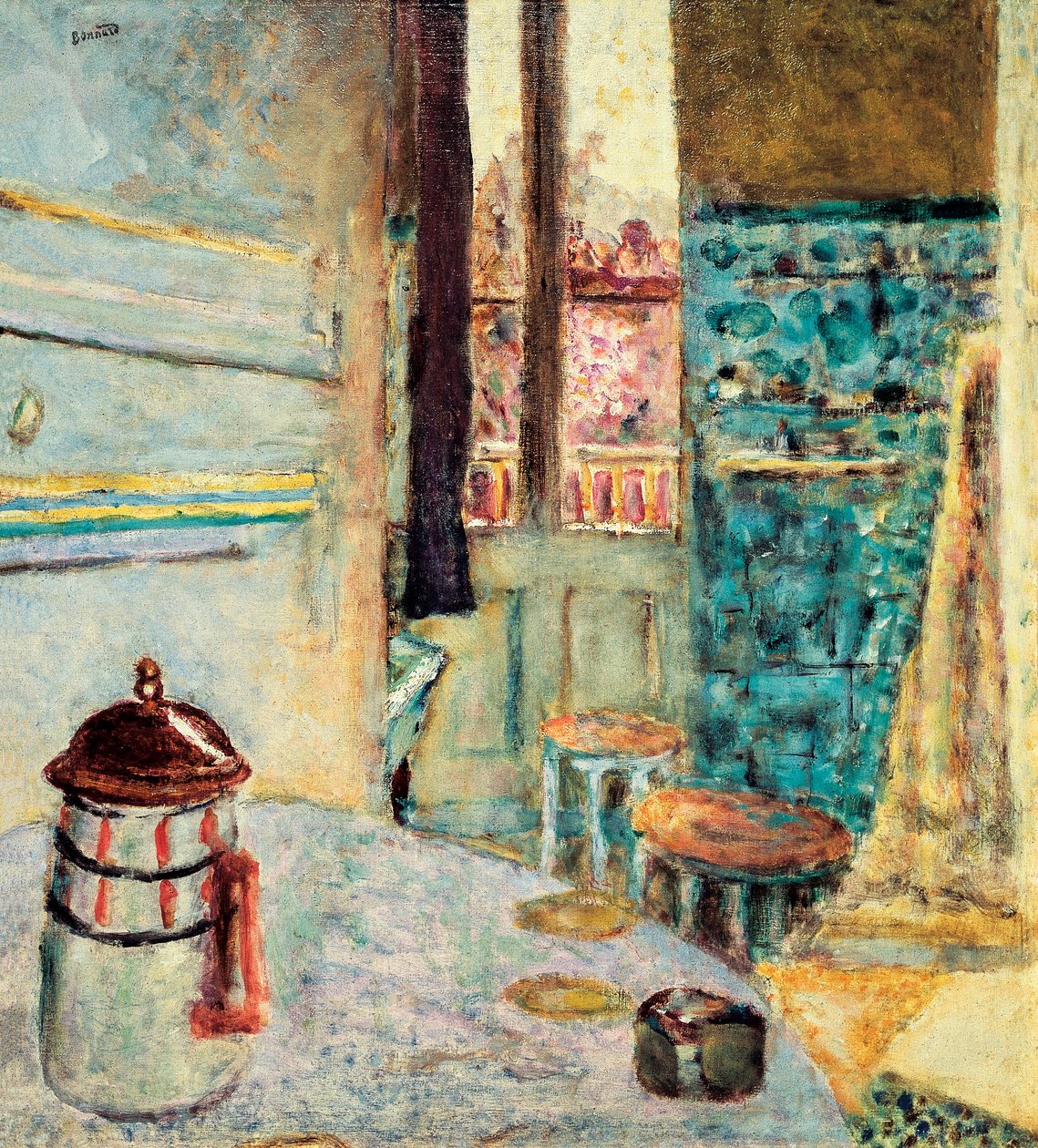 Nas cafeteiras, 1937 de Pierre Bonnard