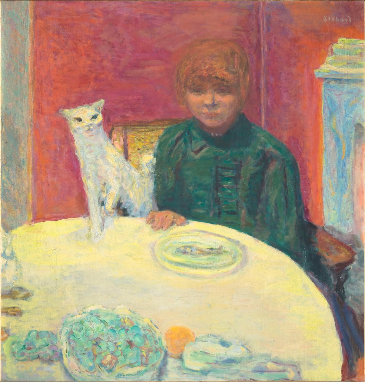 La femme au chat Mulher com gato, 1912. de Pierre Bonnard