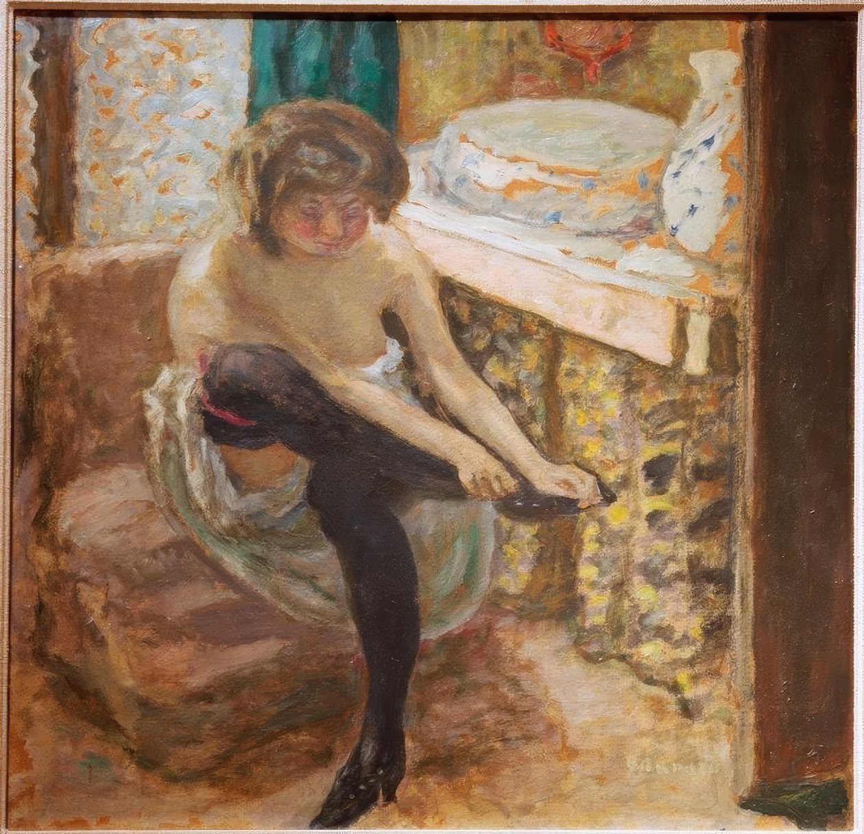 A mulher com meias pretas de Pierre Bonnard