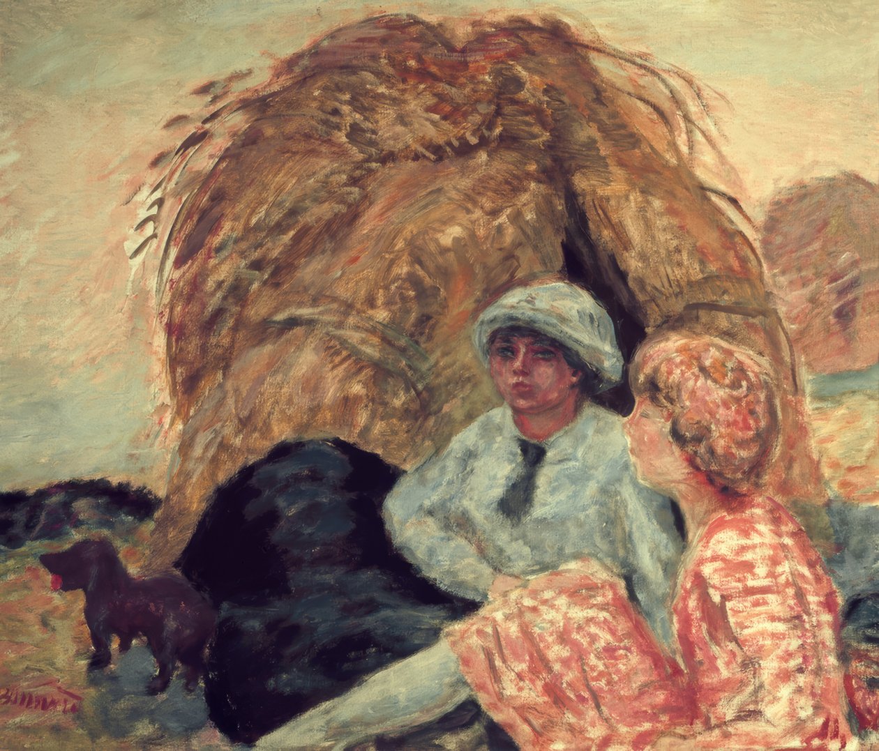A pedra de moinho (Madame Marthe Bonnard e sua amiga) de Pierre Bonnard