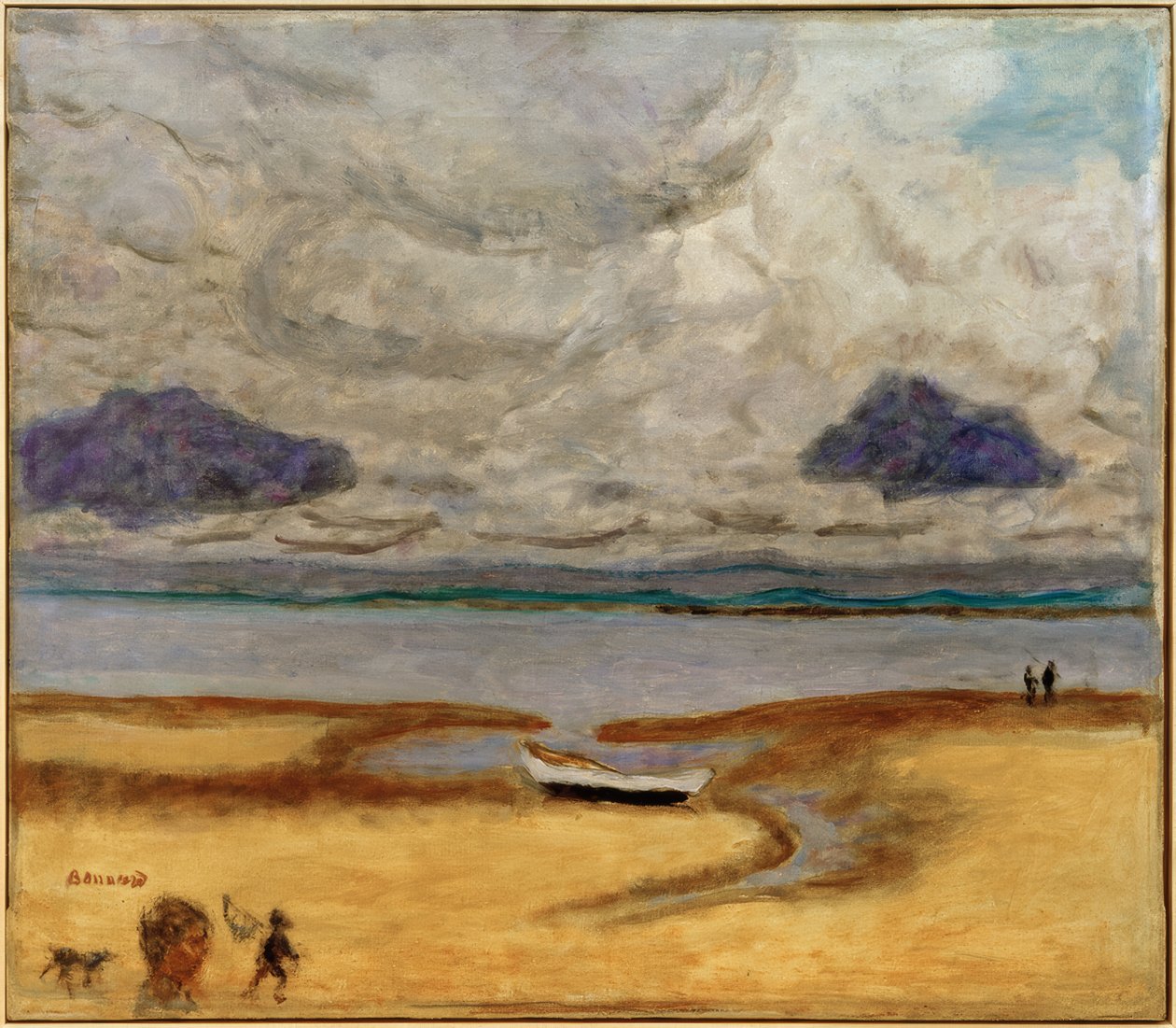 Praia na maré baixa (maré baixa em Arcachon) de Pierre Bonnard