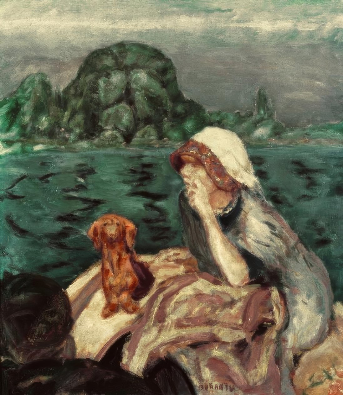 O passeio de barco para Vernon. Senhora Bonnard de Pierre Bonnard