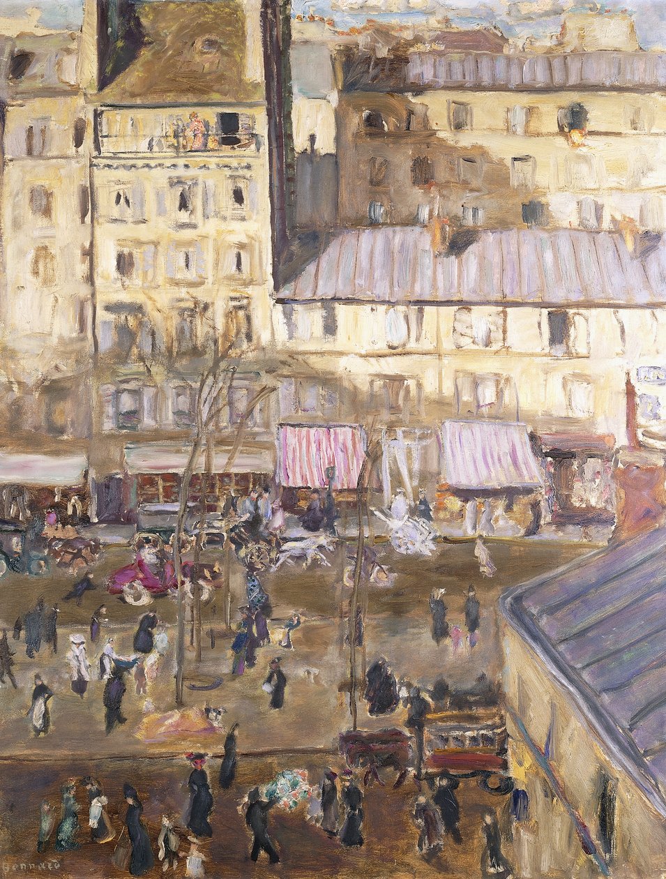 Le Boulevard Exterieur: Boulevard de Clichy e Corner of rue de Douai, c.1904 (óleo sobre tela) de Pierre Bonnard