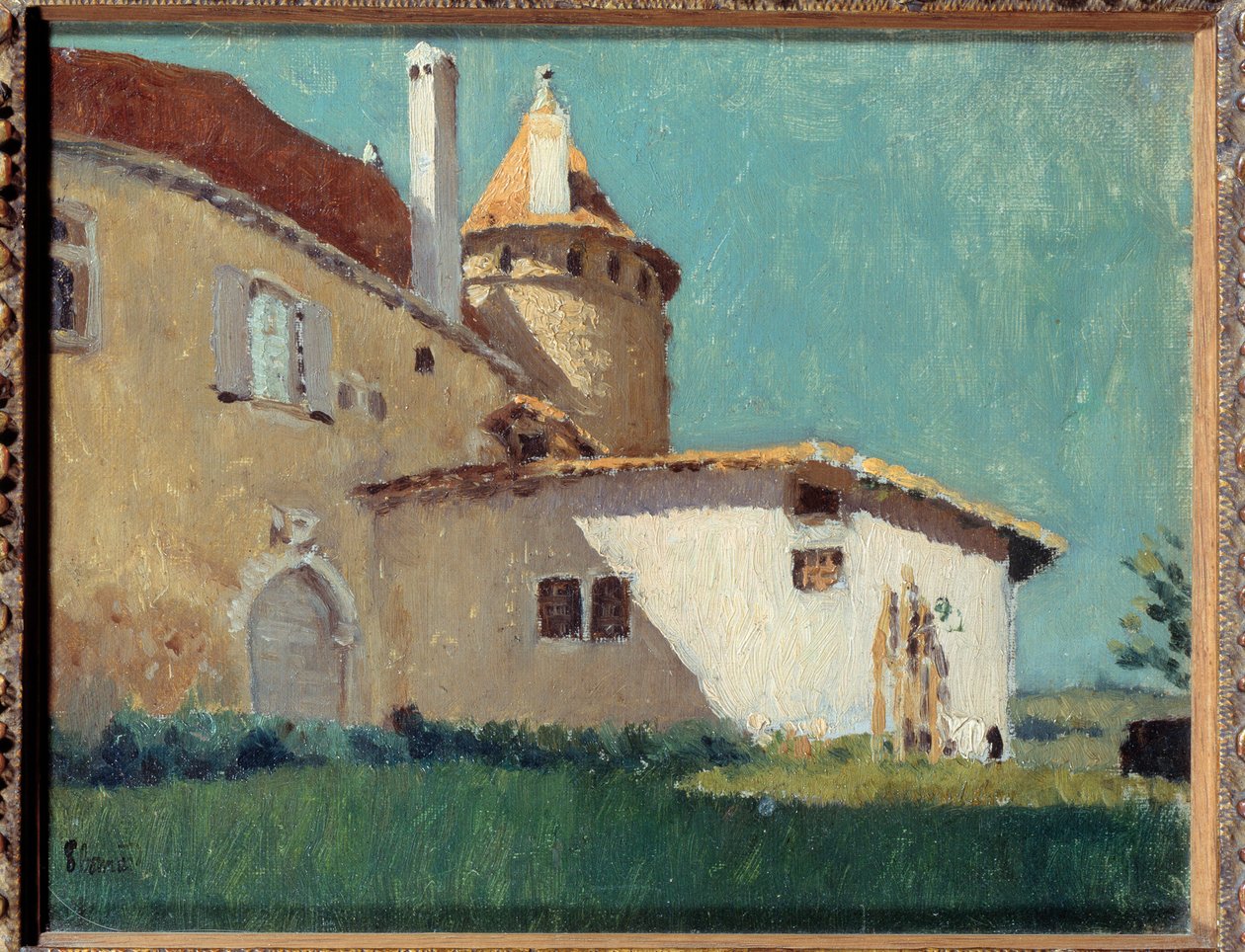 Le chateau de Virieu ou maison à la Tourelle Pintura de Pierre Bonnard (1867-1947) 1888 Sol. 0,19x0,29 m Colecção privada de Pierre Bonnard