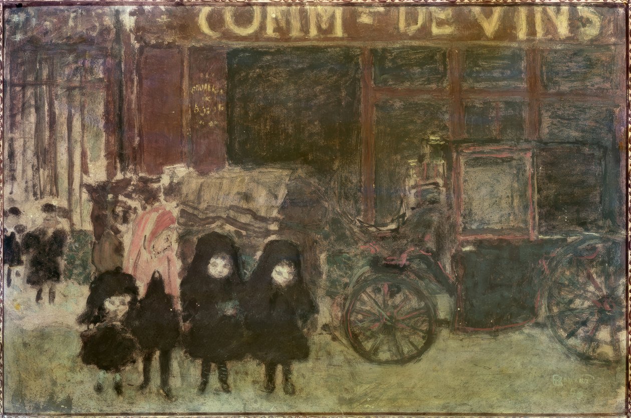 O fiacre ou o comércio de vinho ou a saída da escola de Pierre Bonnard