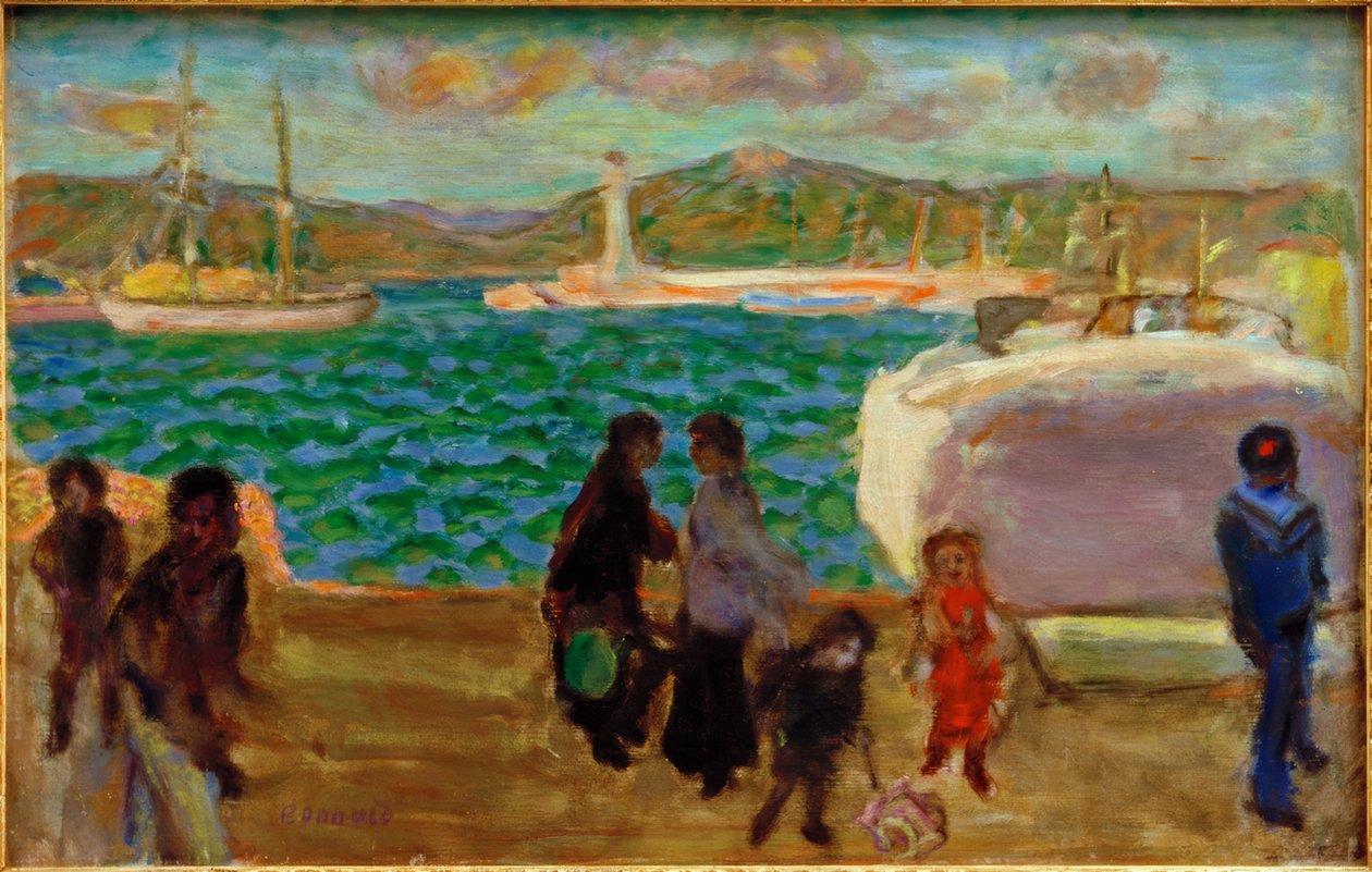 O golfo enevoado (céu Mistral) de Pierre Bonnard