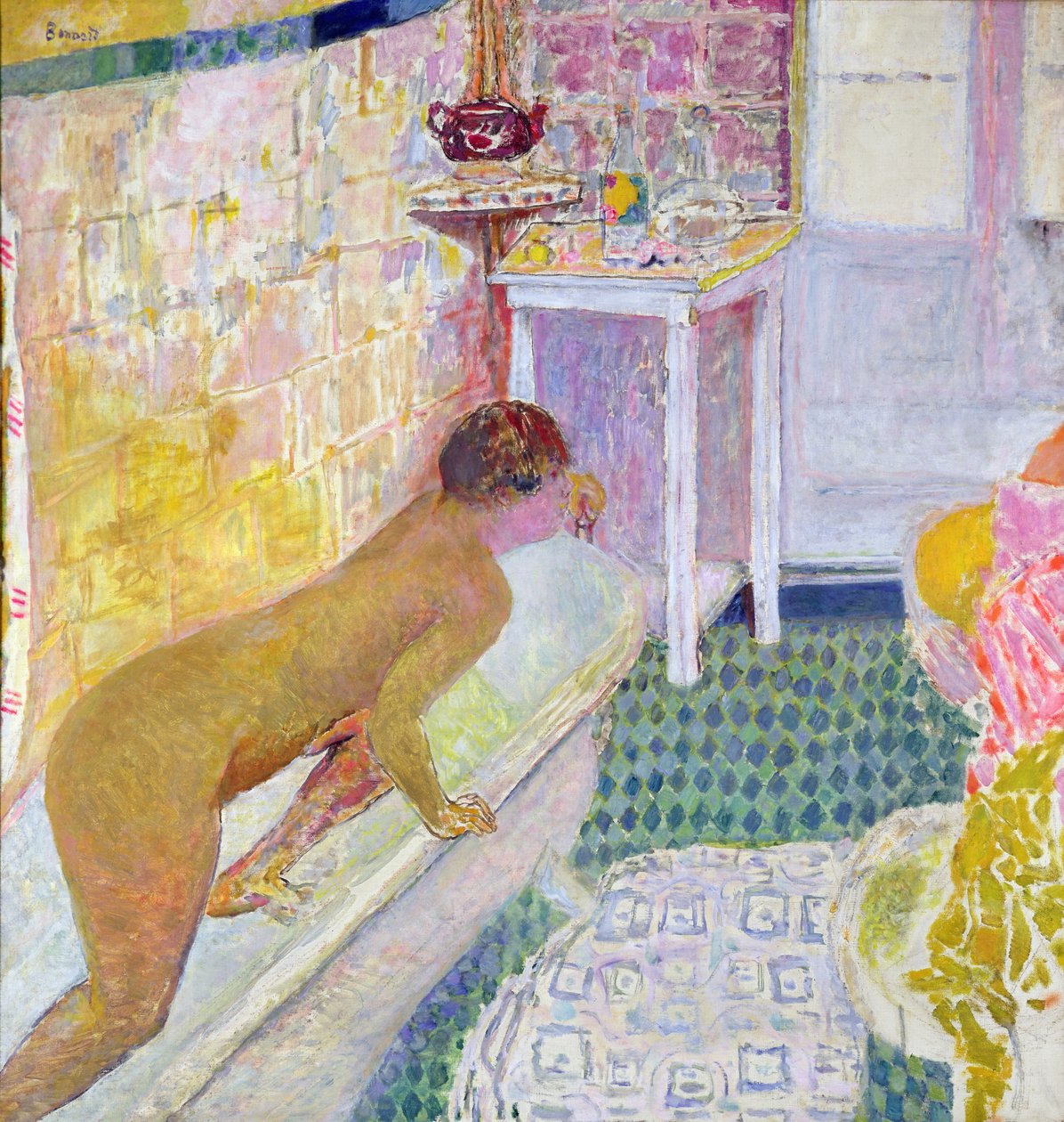 Deixando o banho, c.1926-30 de Pierre Bonnard
