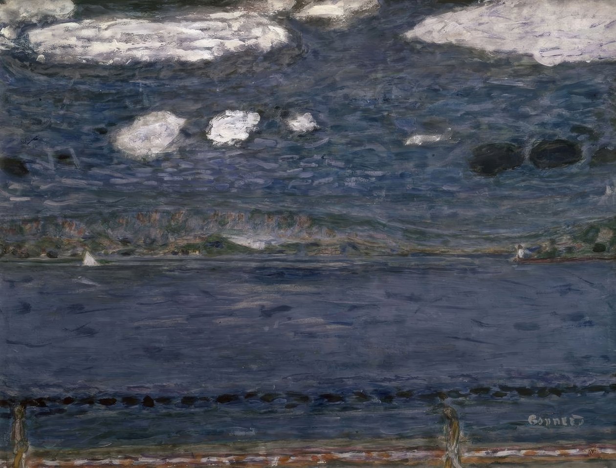 Mediterrâneo - 1941-44 - 48,3 × 63,2 cm - guache e lápis sobre papel de Pierre Bonnard