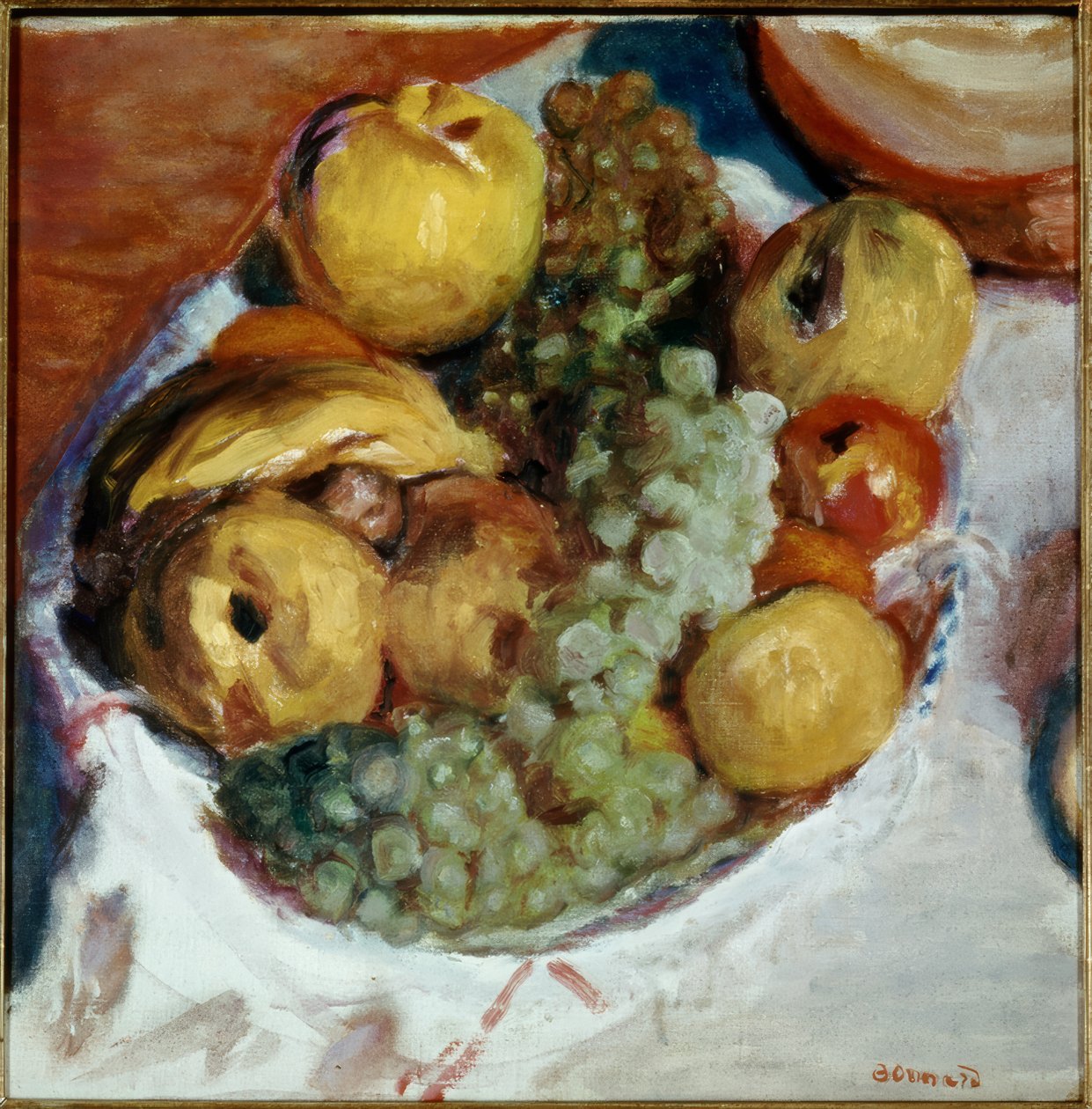 Ainda vida, três cachos de uvas de Pierre Bonnard