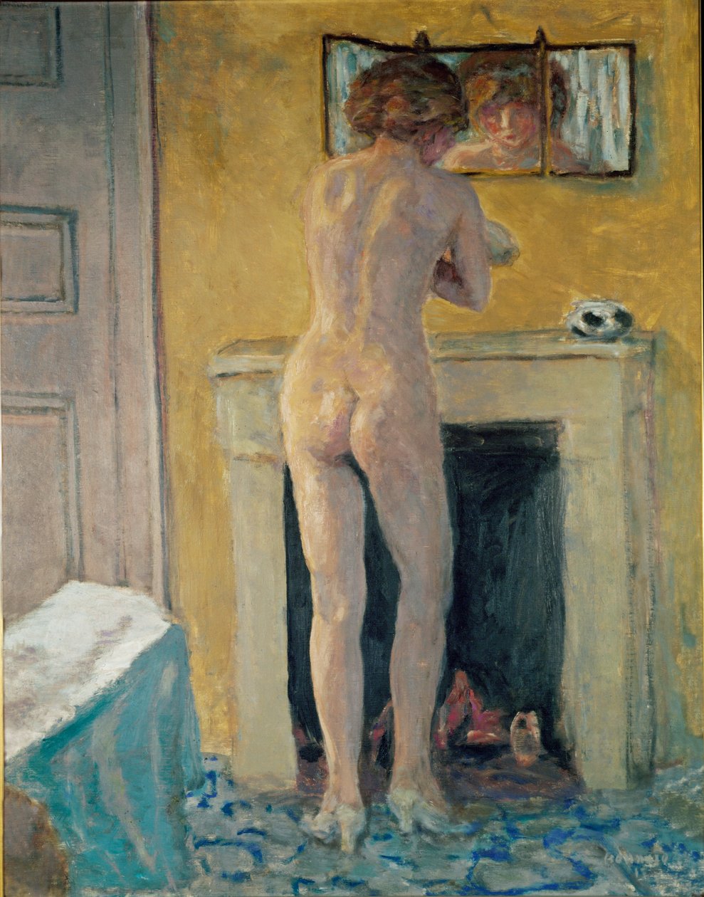 Nu Devant la Cheminee (óleo sobre tela) de Pierre Bonnard