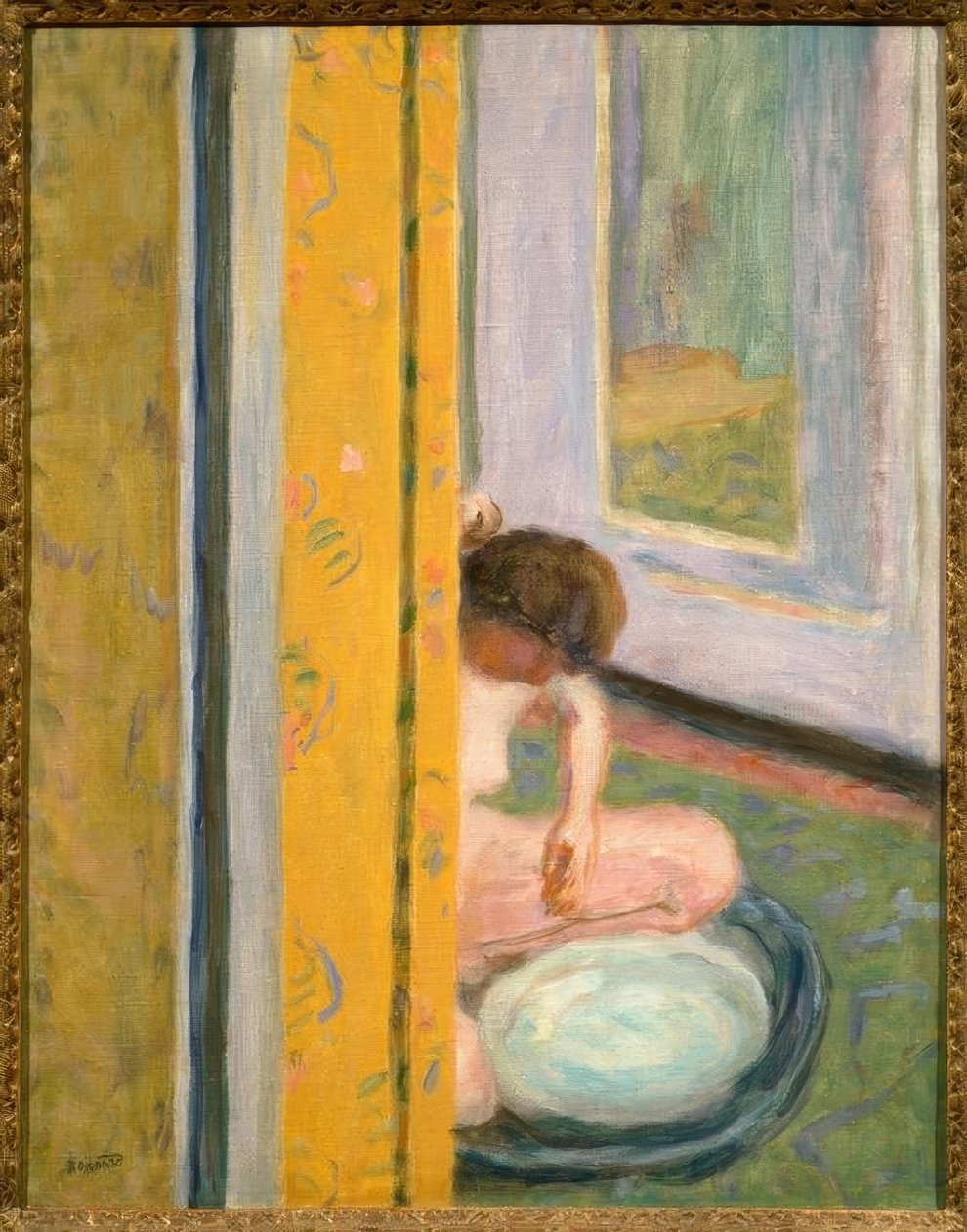 Nu com cortina amarela de Pierre Bonnard