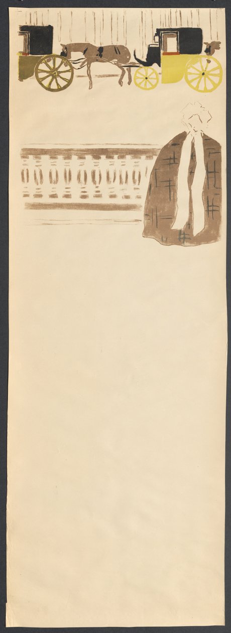 Passeio das Enfermeiras, Friso de Carruagens, 1895. de Pierre Bonnard