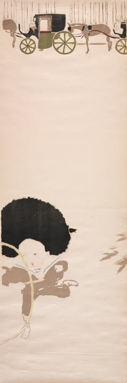 Passeio das Enfermeiras, Friso de Carruagens, 1895. de Pierre Bonnard
