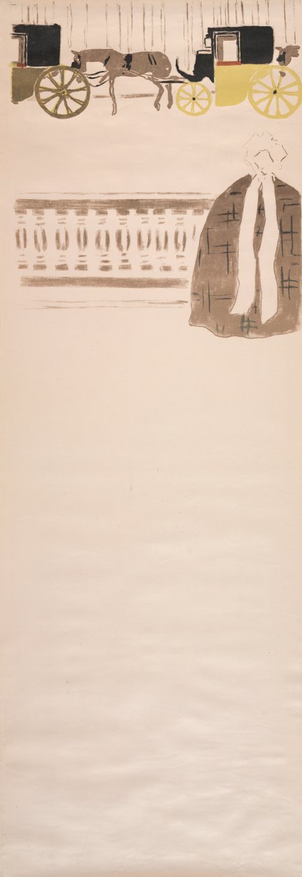 Passeio das Enfermeiras, Friso de Carruagens, 1895. de Pierre Bonnard