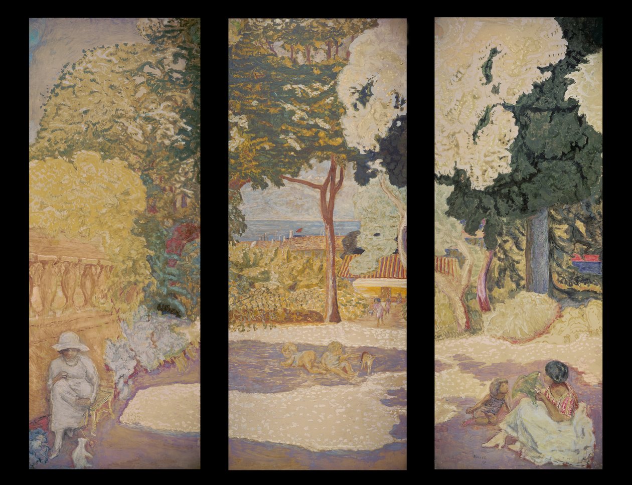 Sobre o Mediterrâneo (tríptico) de Pierre Bonnard