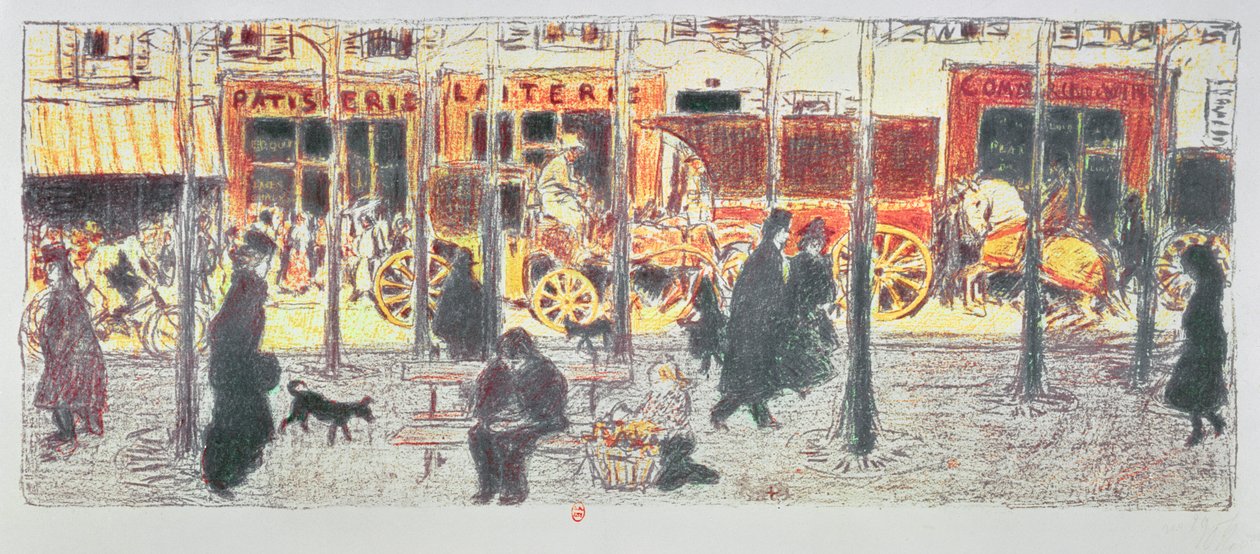 Boulevard parisiense, 1896 de Pierre Bonnard