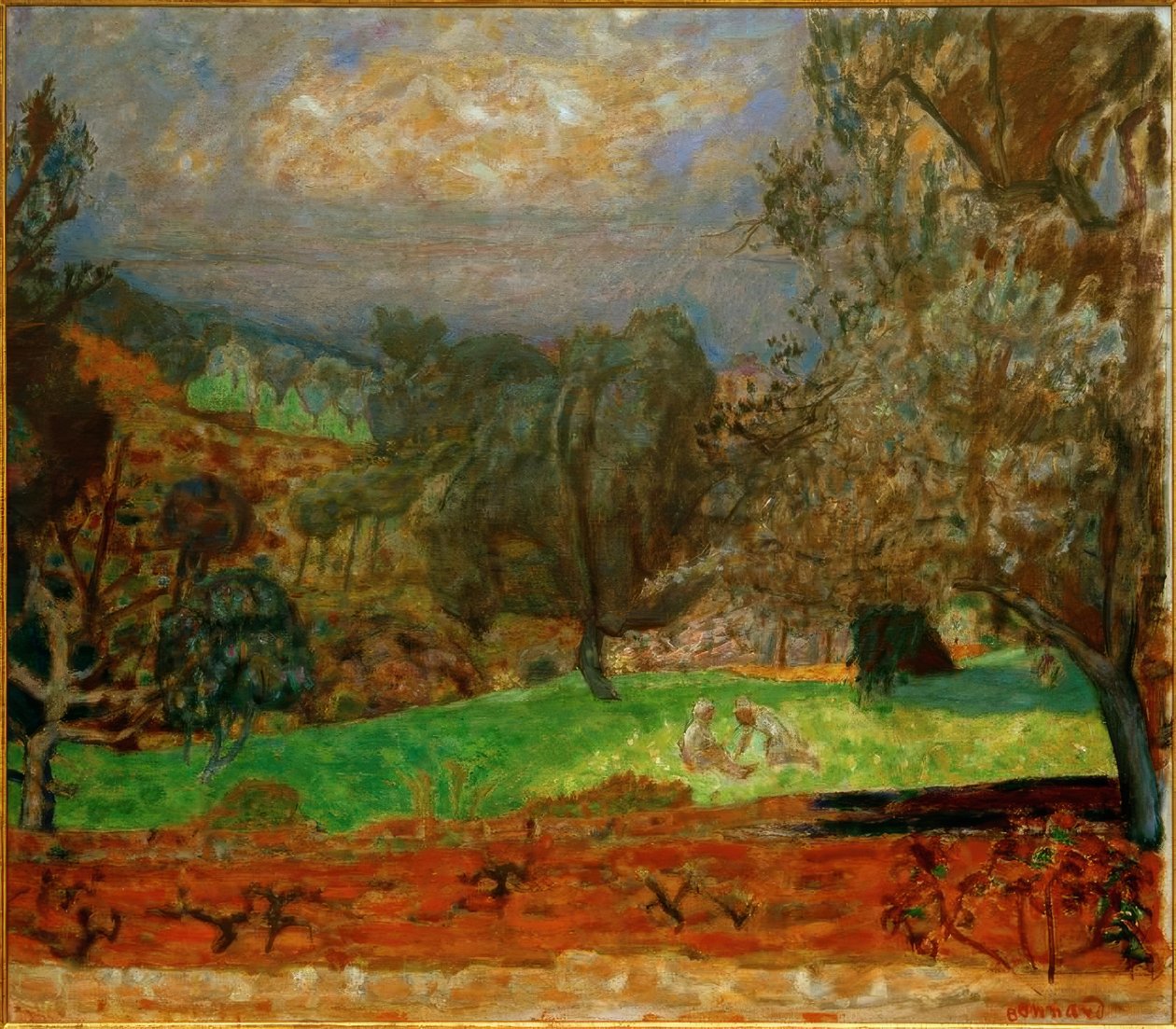 Paisagem ao pôr do sol (Le Cannet) de Pierre Bonnard