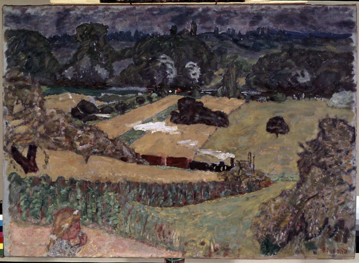Paisagem com comboio de mercadorias. Pintura de Pierre Bonnard (1867-1947) de Pierre Bonnard