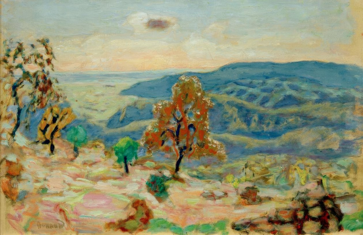 Paisagem montanhosa de Pierre Bonnard