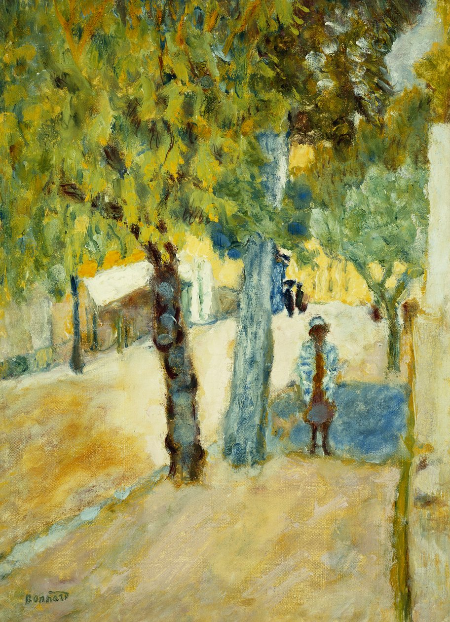 Pessoas na rua; Personnages dans la Rue, c.1925 (óleo sobre tela) de Pierre Bonnard