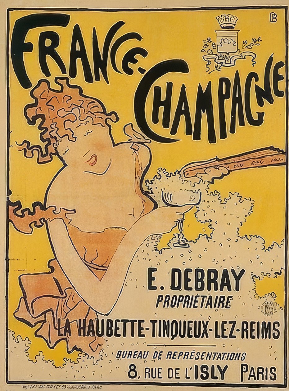 Cartaz para a França champanhe. 1889-1891 de Pierre Bonnard