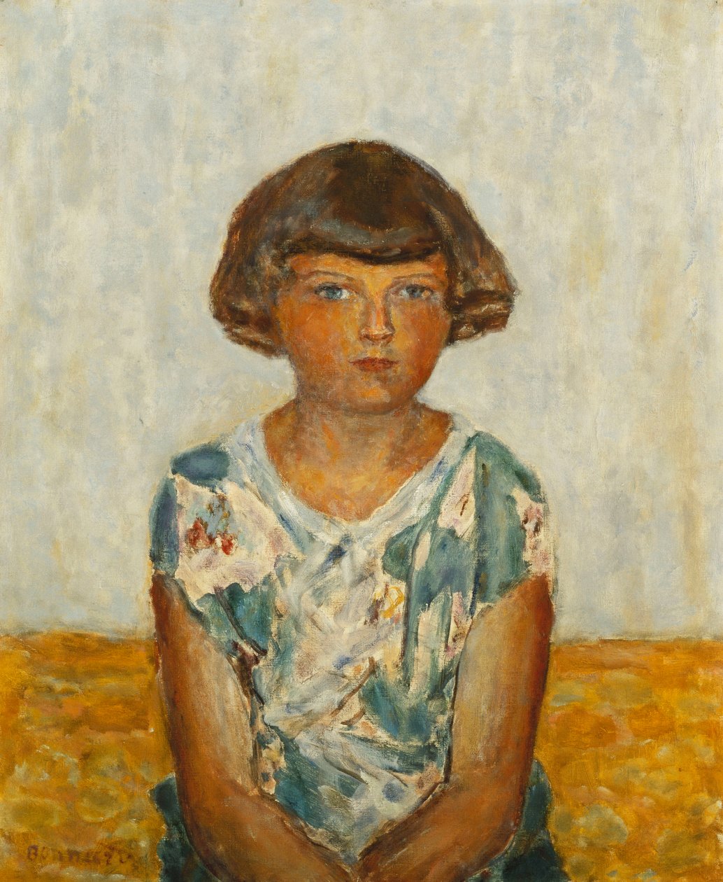 Retrato de uma jovem; Retrato de uma jovem, c.1924 (óleo sobre tela) de Pierre Bonnard