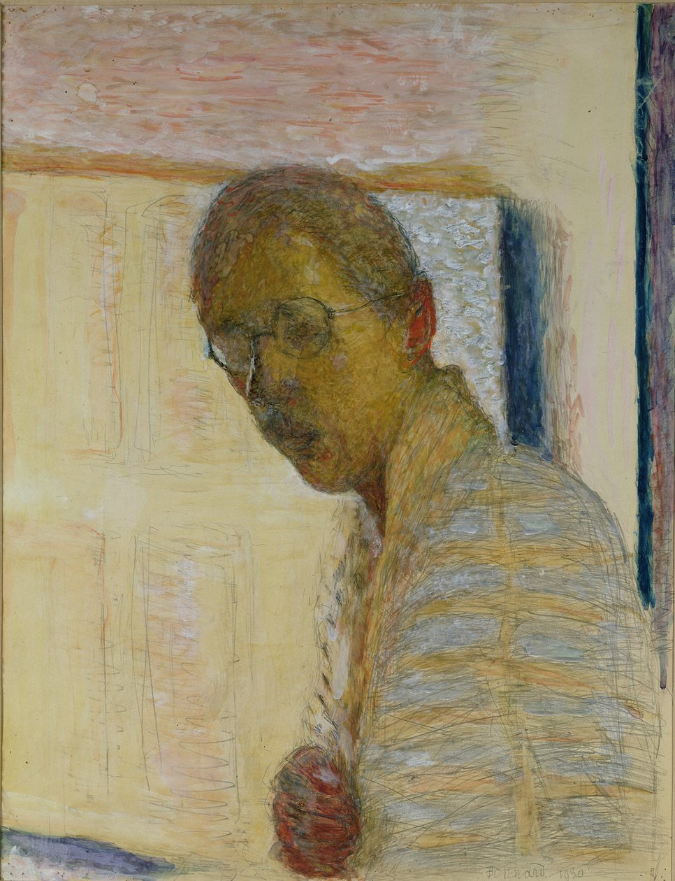 Retrato do Artista por Si Mesmo, 1930 (lápis e guache sobre papel) de Pierre Bonnard