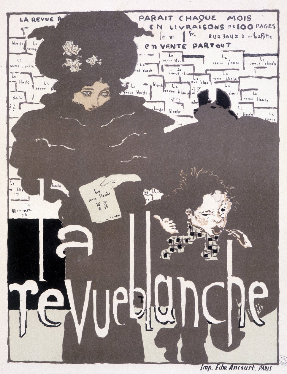 Cartaz de imprensa para La Revue blanche. Ilustração de Pierre Bonnard (1867 - 1947) de Pierre Bonnard
