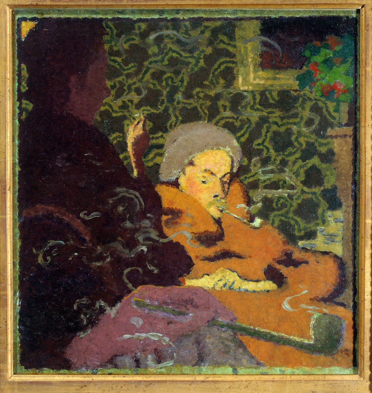 Privacidade. Personagens fumando o cachimbo de Pierre Bonnard