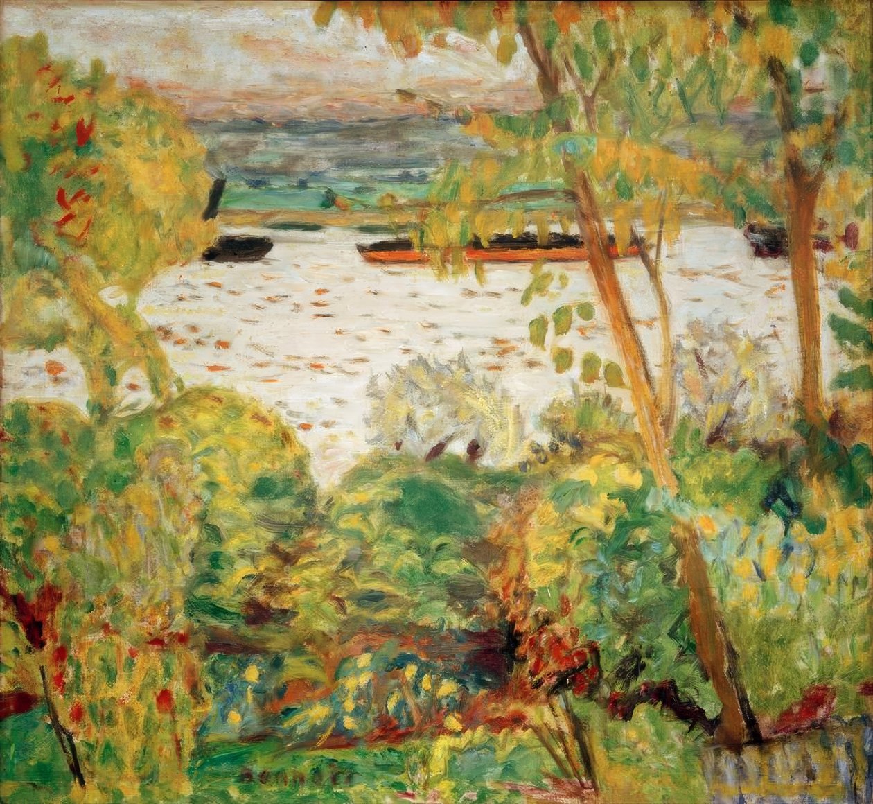 Rebocador em Vernon de Pierre Bonnard