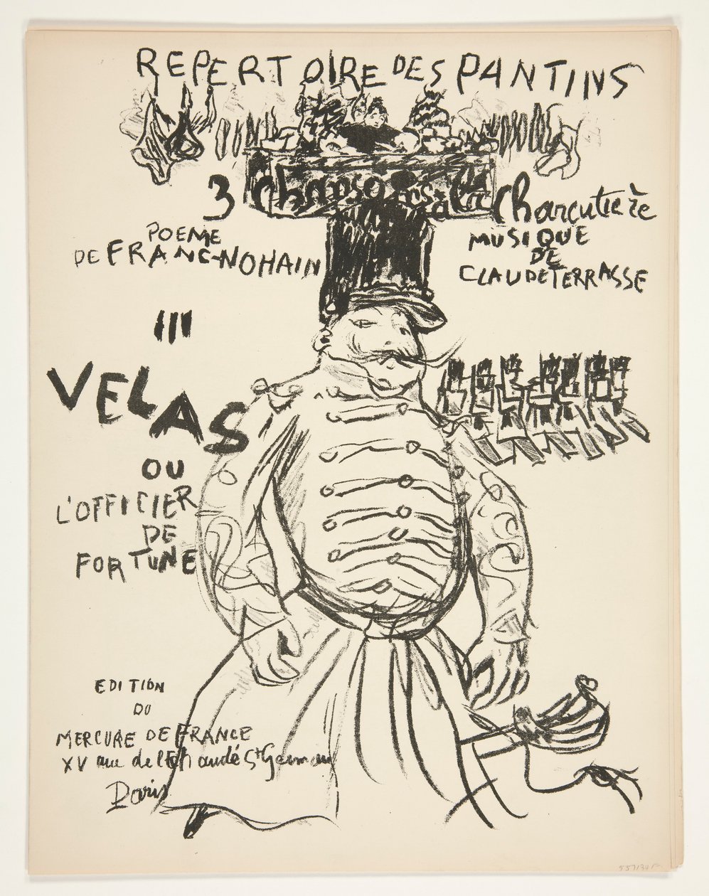 Repertório do Theatre des Pantins - seis canções de Pierre Bonnard