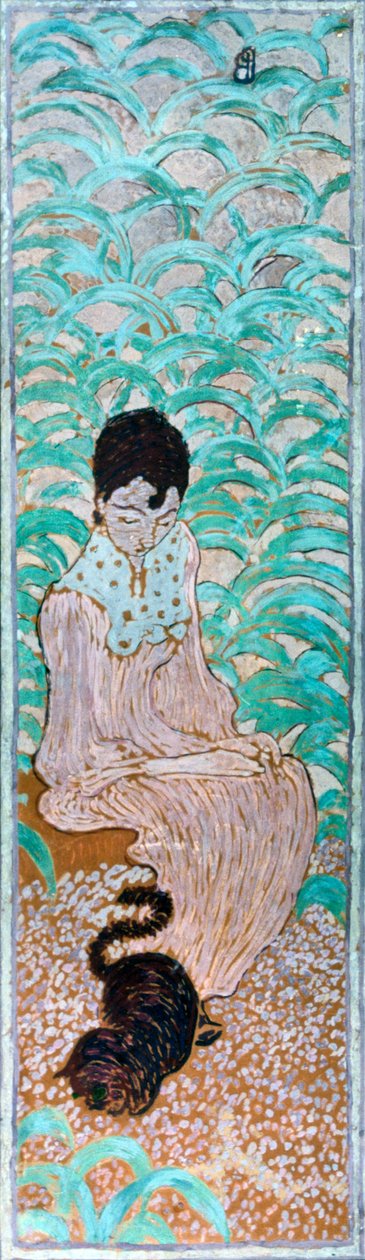 Mulher sentada com um gato, 1891. de Pierre Bonnard