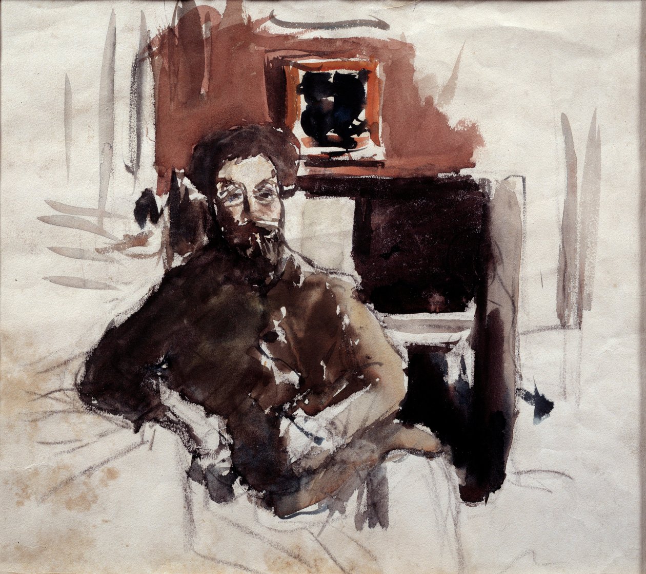 Auto-Retrato Pintura de Pierre Bonnard (1867-1947) Colecção Privada do século XX de Pierre Bonnard