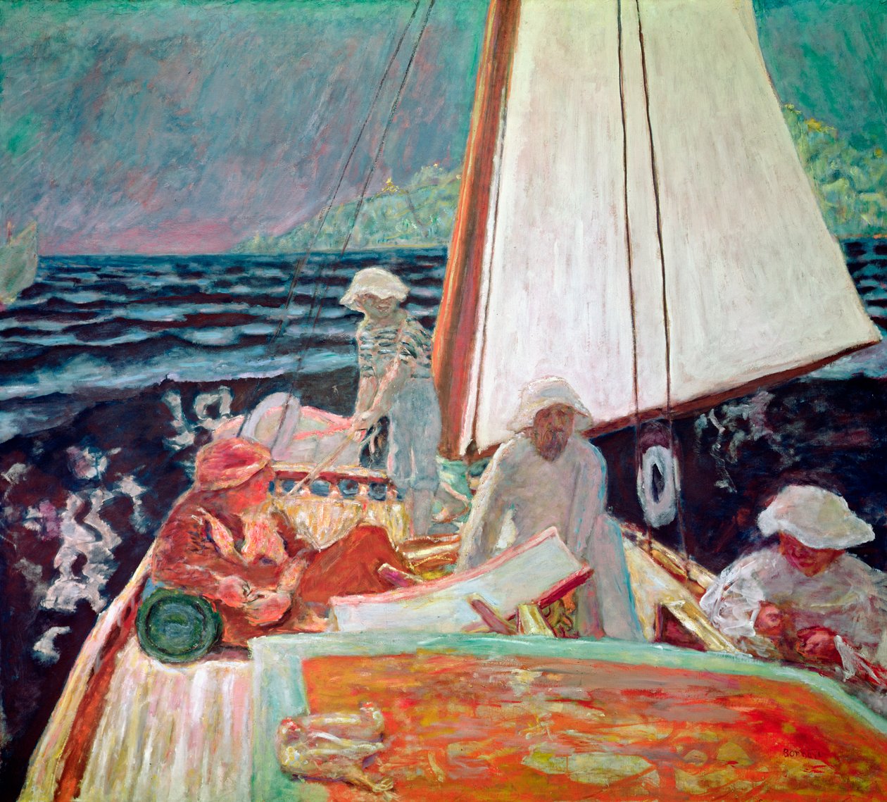 Signac e seus amigos navegando, 1924-25 de Pierre Bonnard
