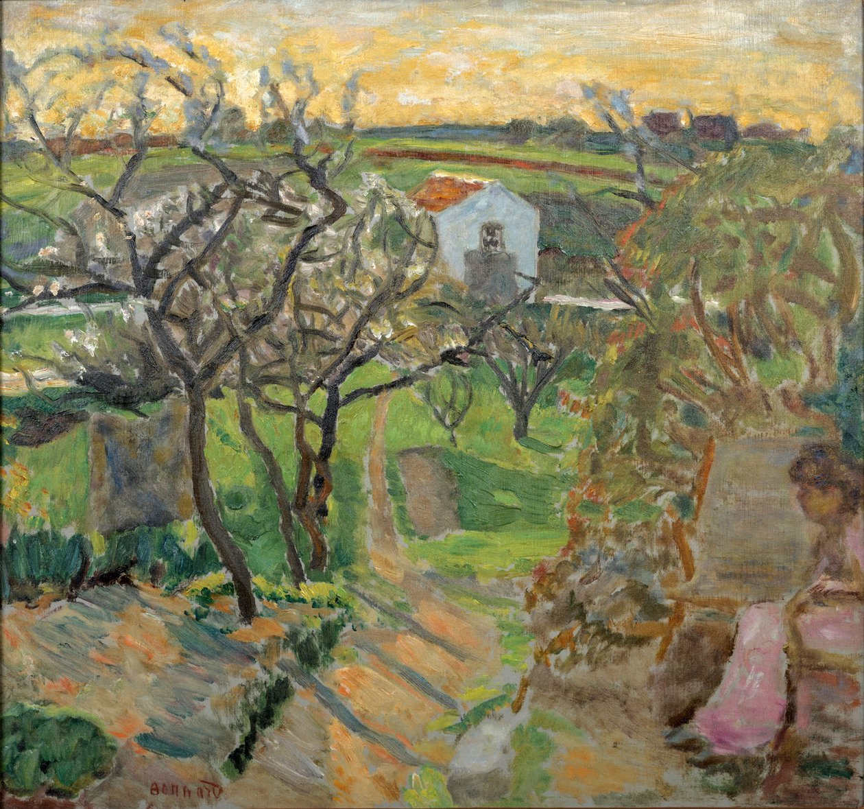 Pôr-do-sol da Primavera, 1909. de Pierre Bonnard