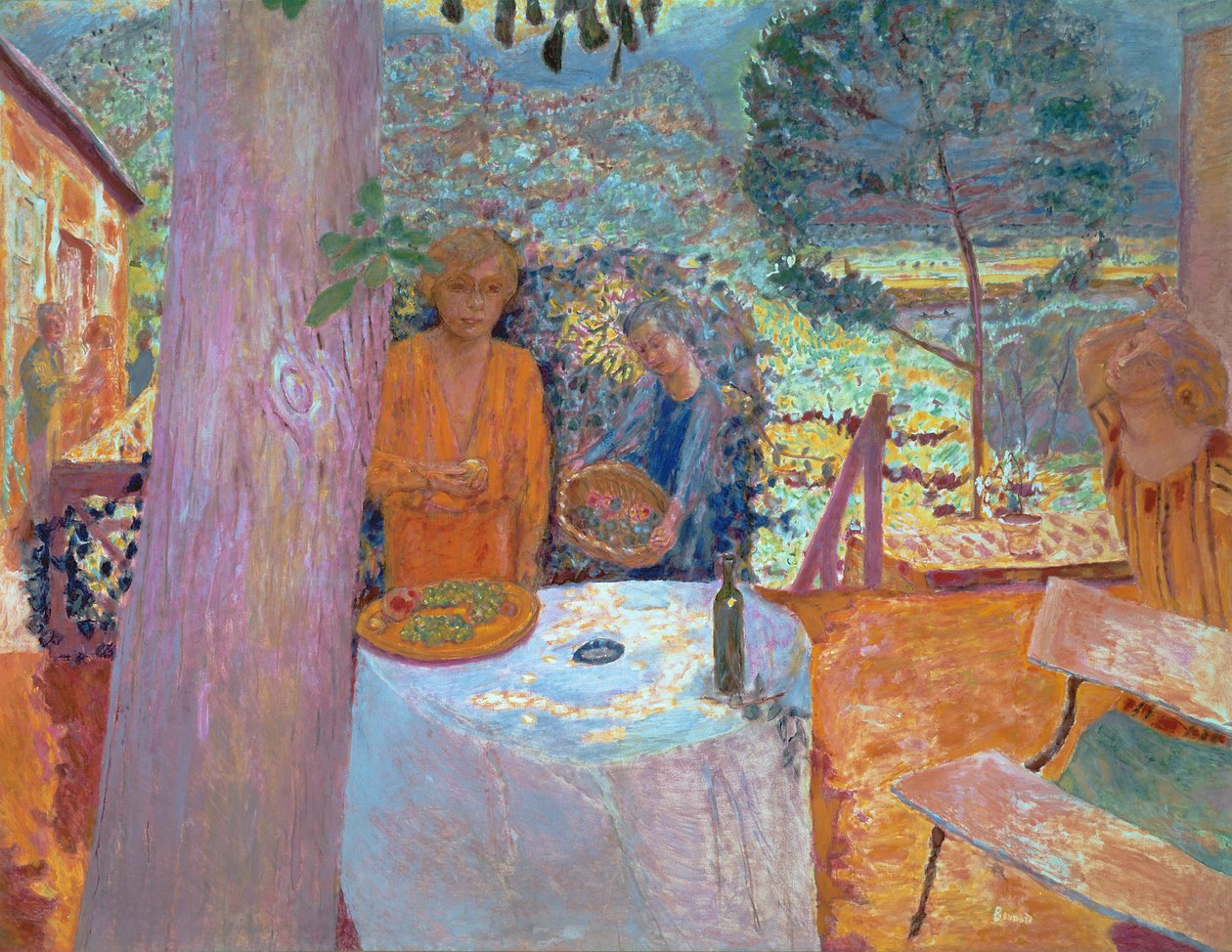 Terraço em Vernon, 1920-39 de Pierre Bonnard