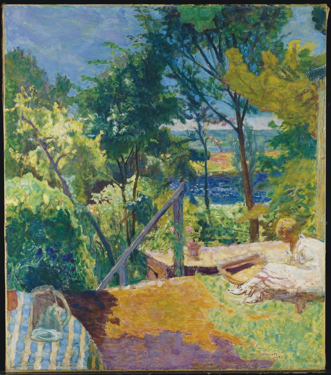 Terraço em Vernon, 1923 de Pierre Bonnard
