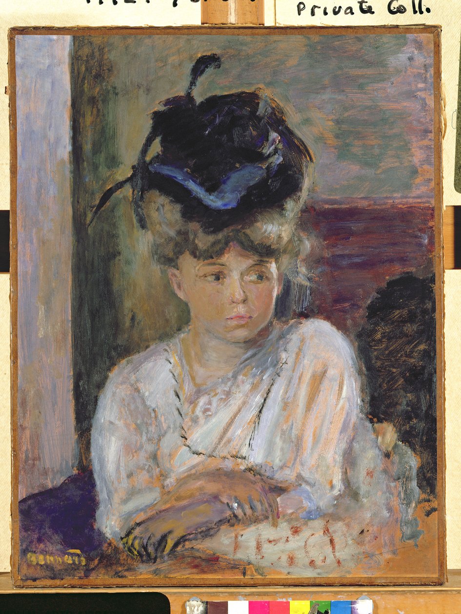 O chapéu de fita azul, 1912 de Pierre Bonnard