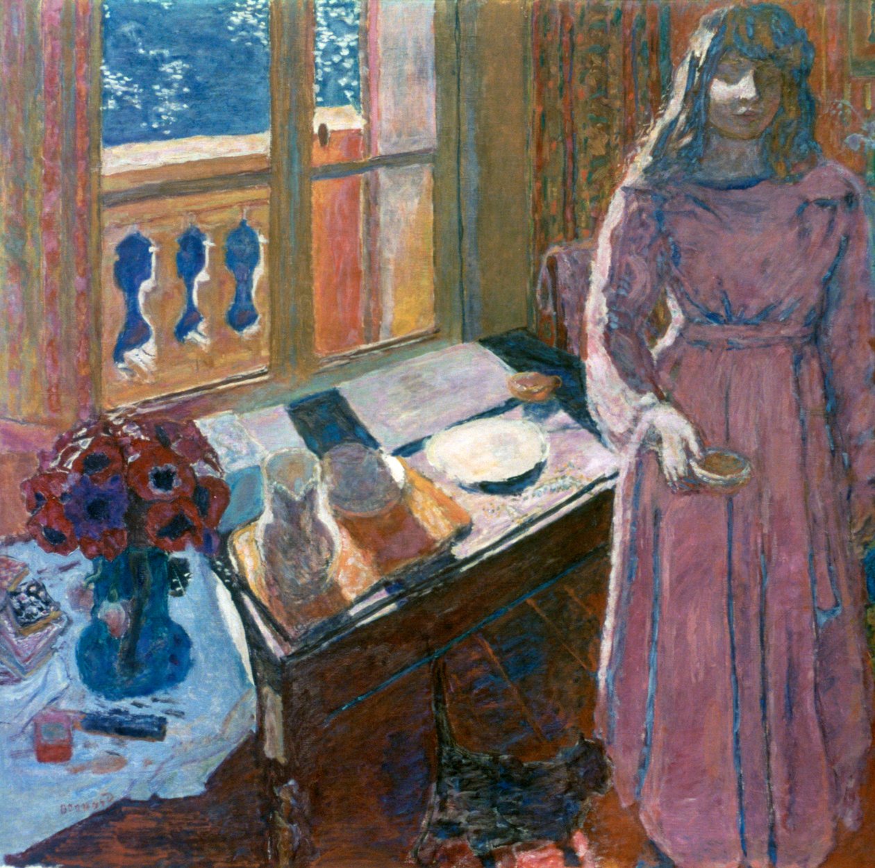 A tigela de leite, c1919 de Pierre Bonnard