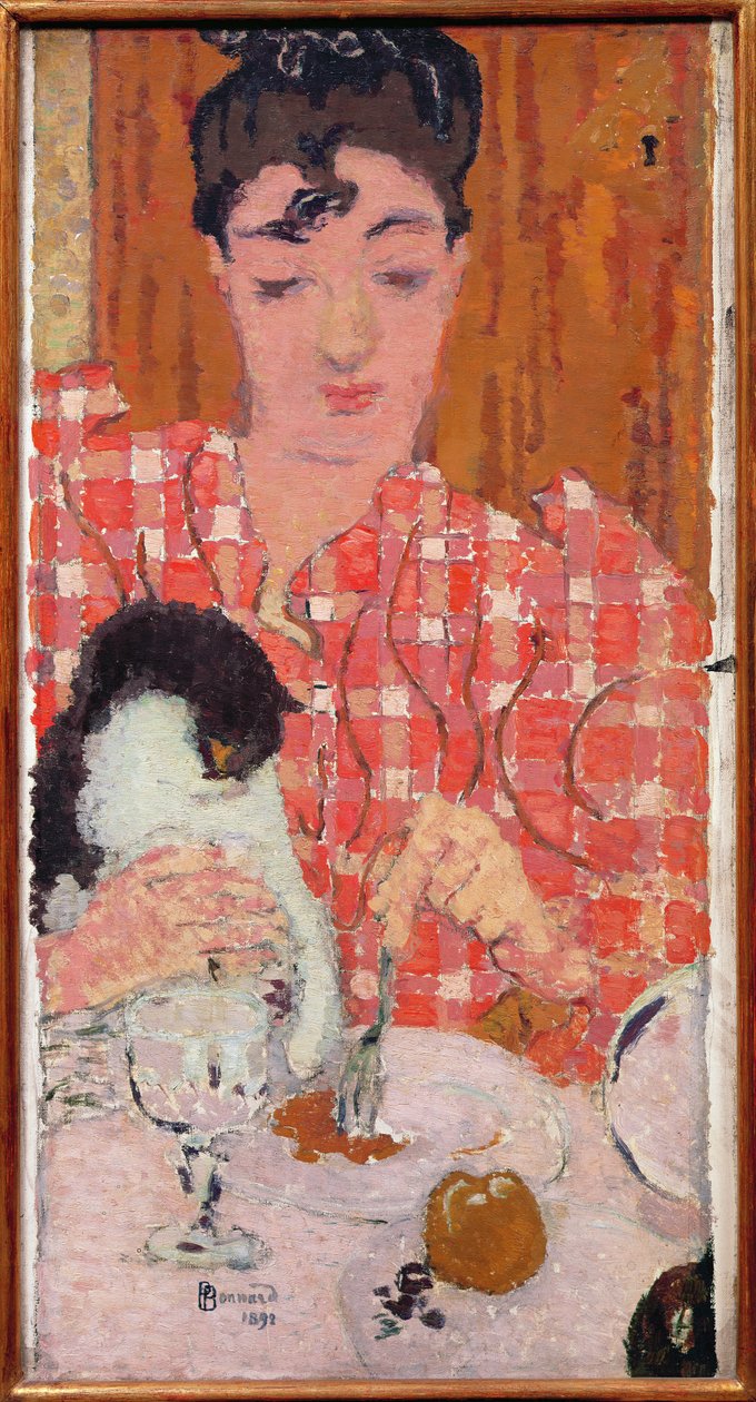 A blusa xadrez, 1892 de Pierre Bonnard