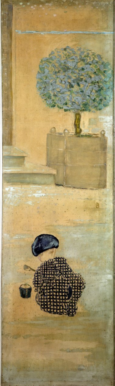 A criança com um castelo de areia, ou a criança com um balde, 1894 de Pierre Bonnard
