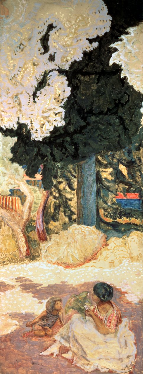 Mar Mediterrâneo, tríptico, painel do lado direito, 1911. de Pierre Bonnard