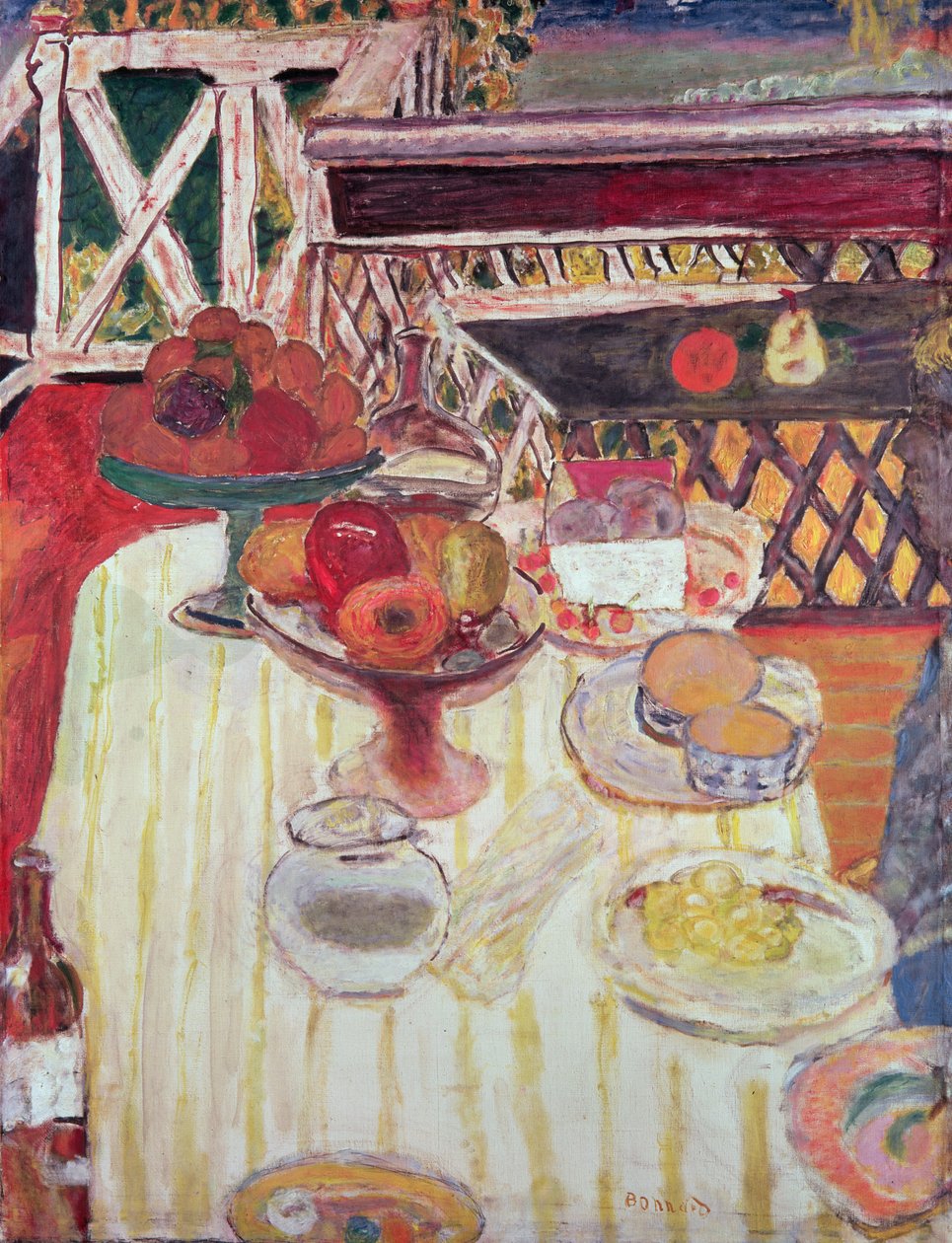A mesa de verão, c.1917 de Pierre Bonnard
