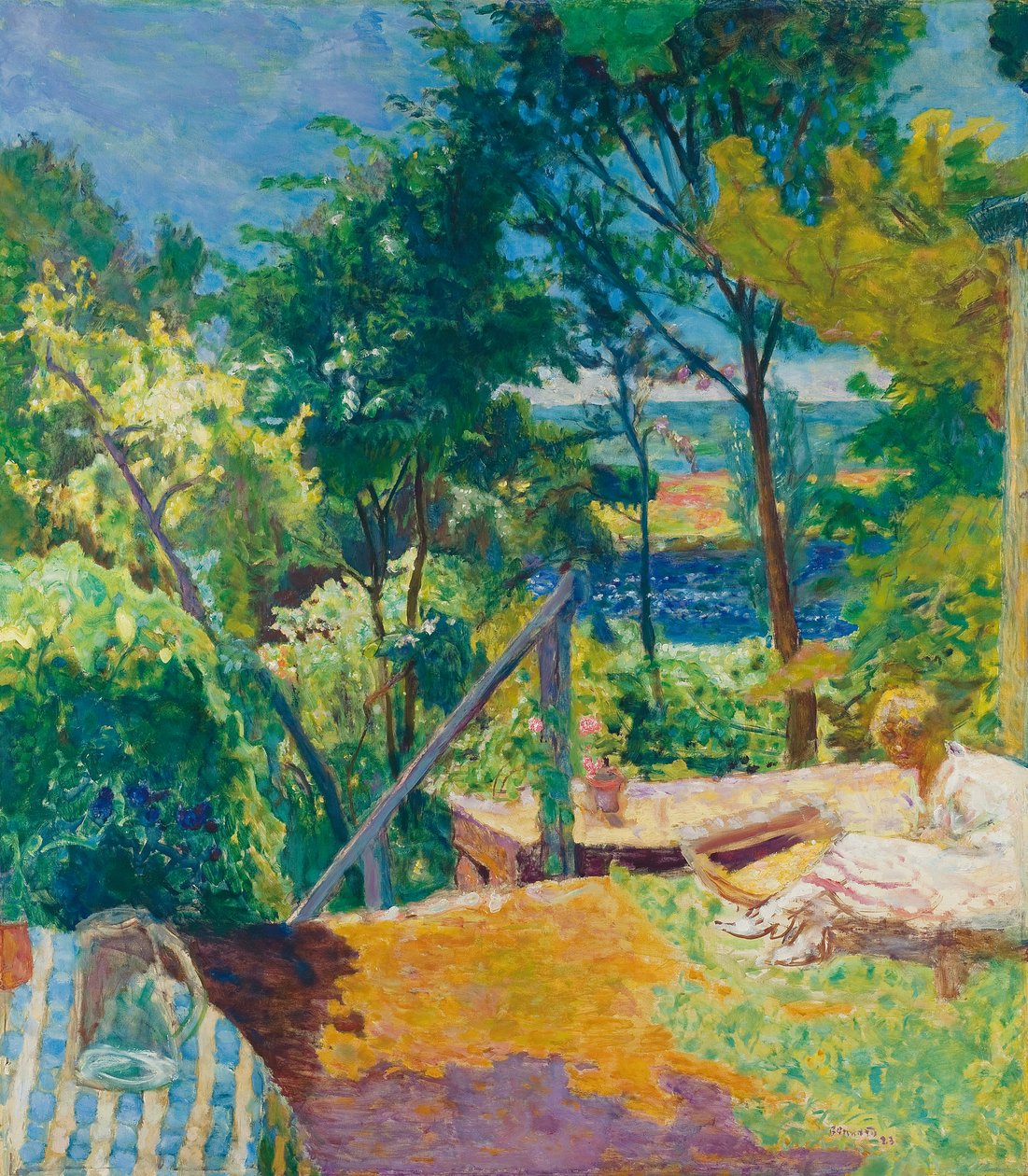 The Terrace at Vernon, 1923 de Pierre Bonnard