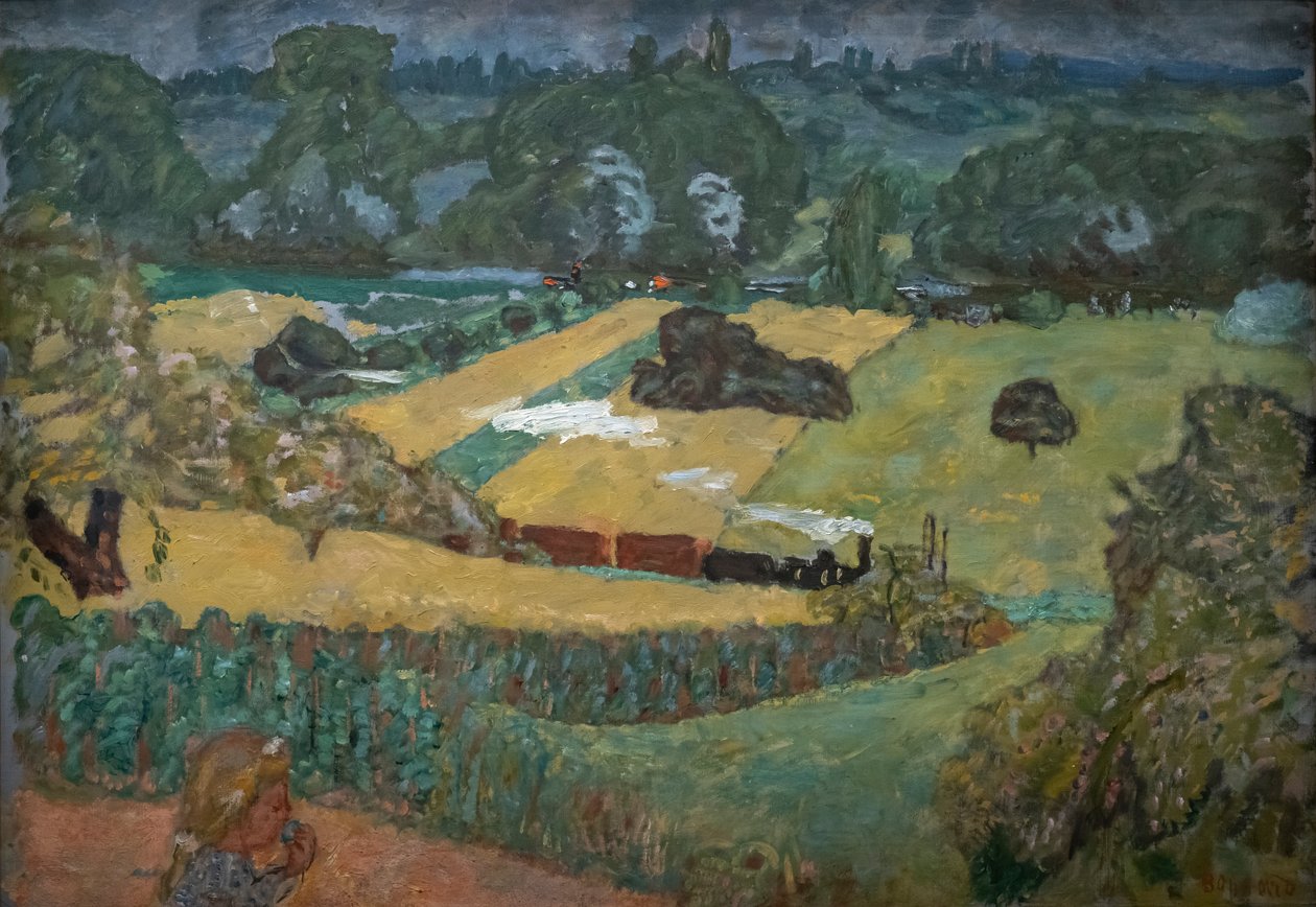 Comboio e Barcaças,1909 (Óleo sobre tela) de Pierre Bonnard