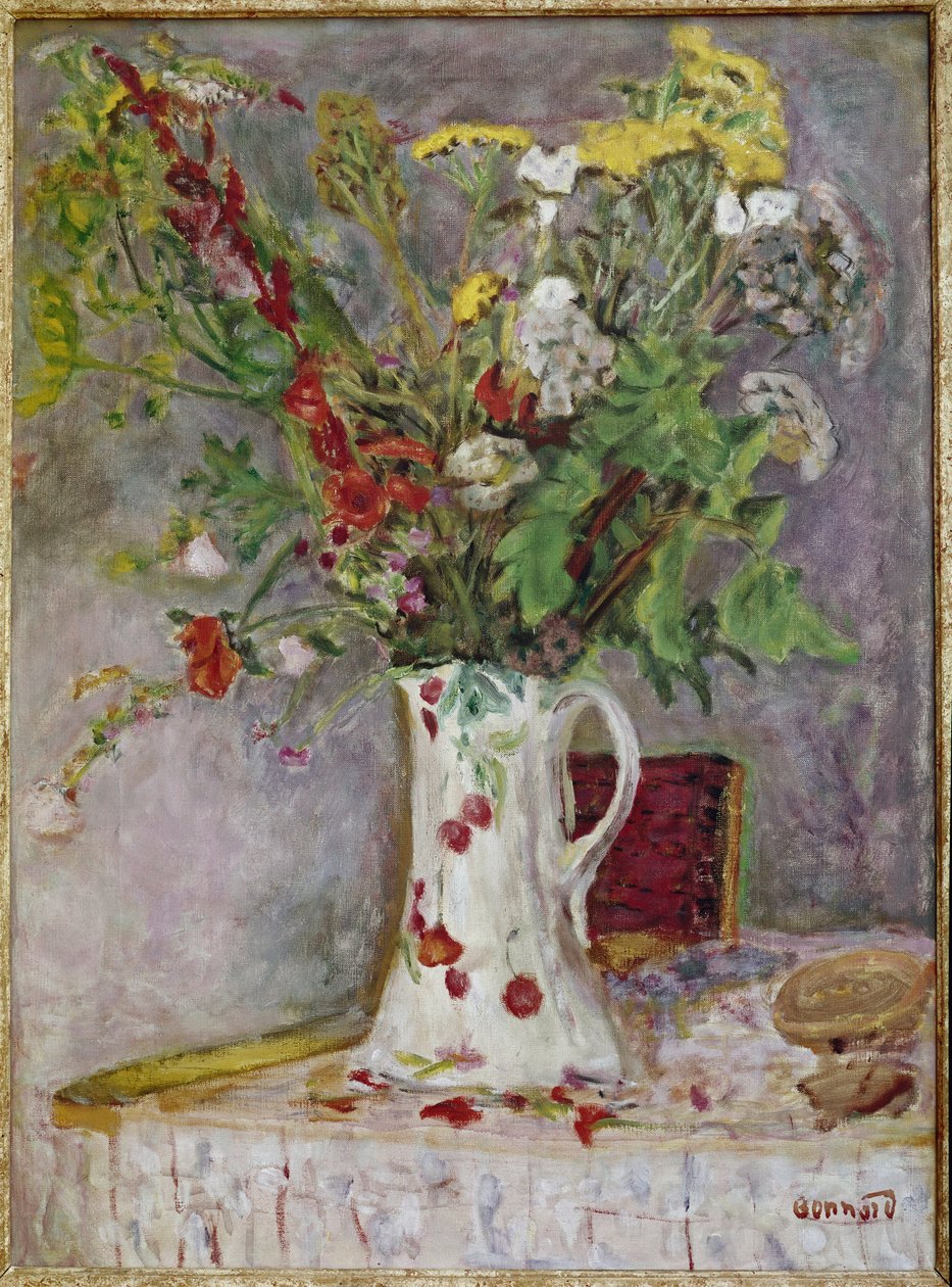 Vaso de flores (óleo sobre tela de Pierre Bonnard