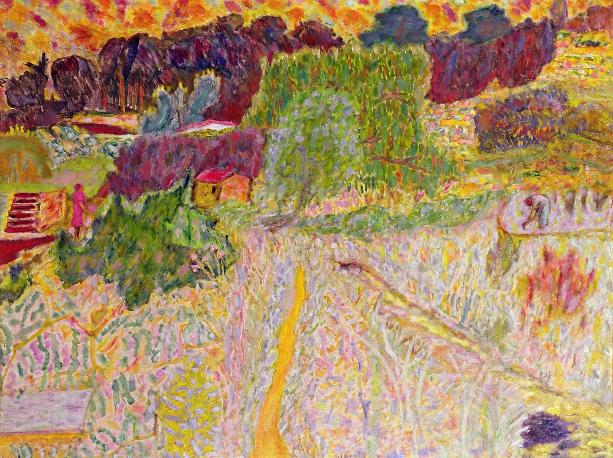 Vista do estúdio de artistas, Le Cannet, 1945 de Pierre Bonnard
