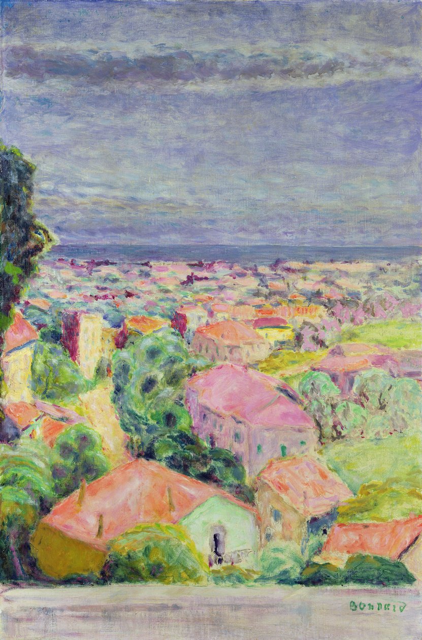 Vista do Cannet, c.1940 (óleo sobre tela) de Pierre Bonnard