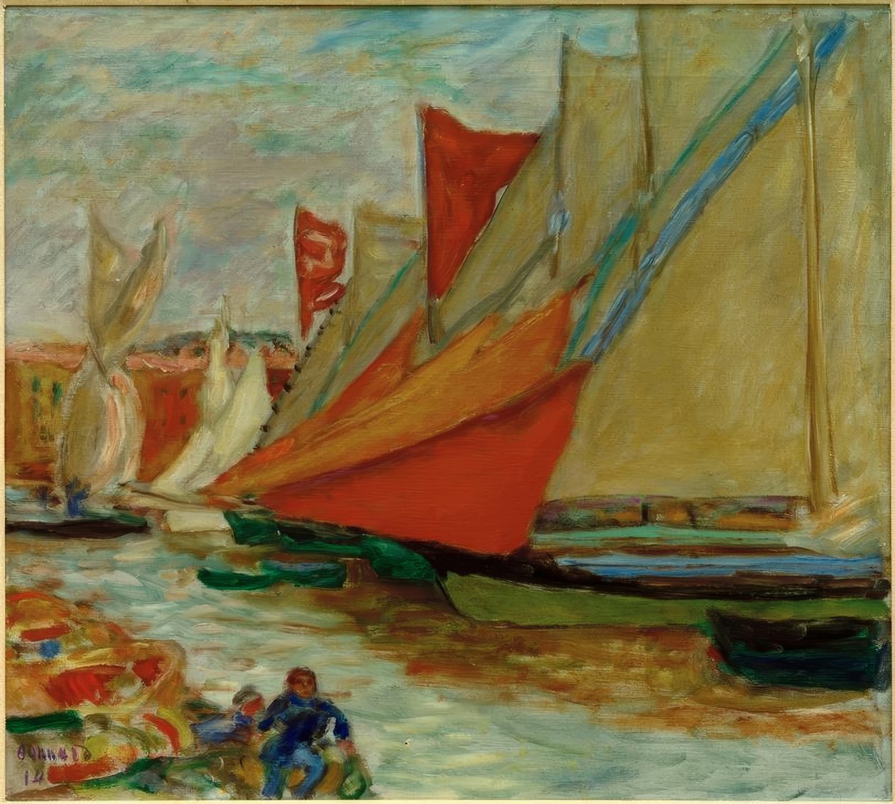 Velas secas - Veleiros em Cannes de Pierre Bonnard