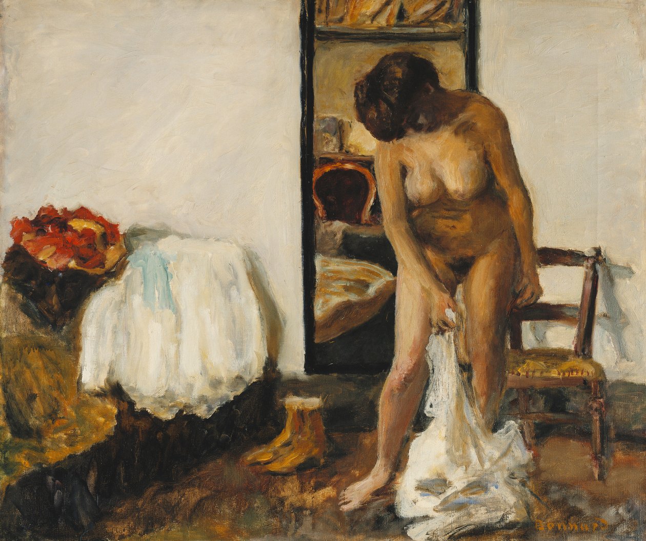 Despir-se da mulher; Mulher se despindo de Pierre Bonnard